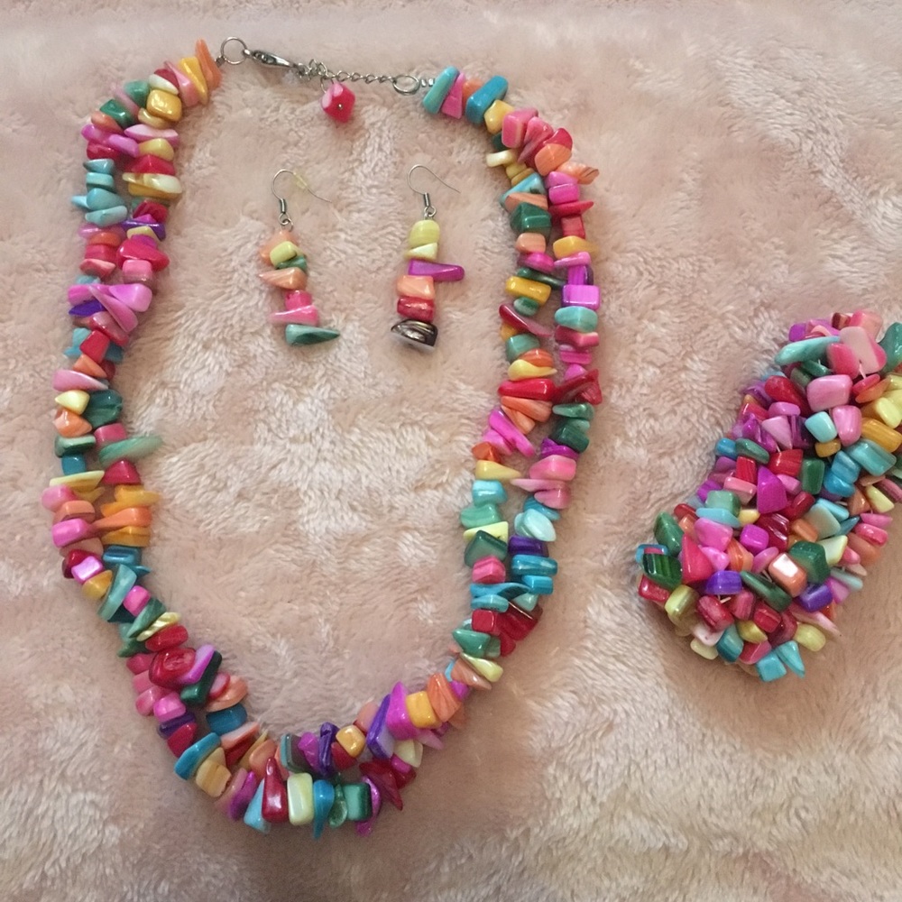 Rainbow tropical jewelry